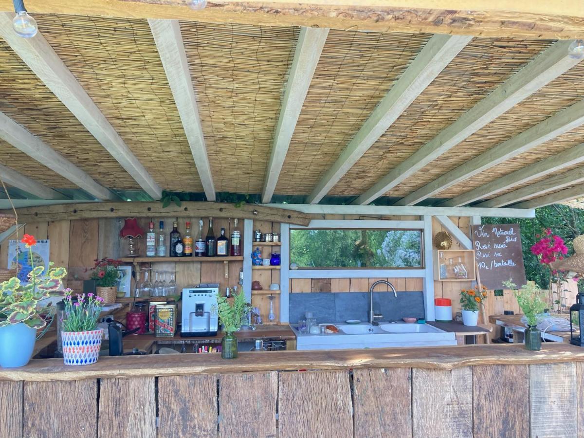 Tente Bivouac Option Bain Chauffee Au Bois Idrac-Respailles 外观 照片